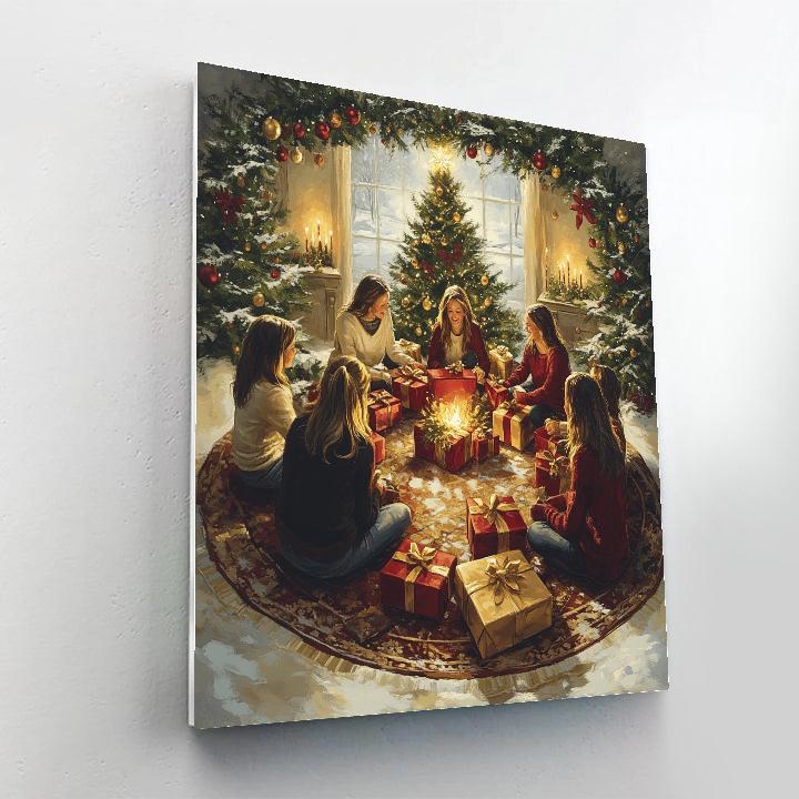 Christmas Eve Gift Exchange paint by color