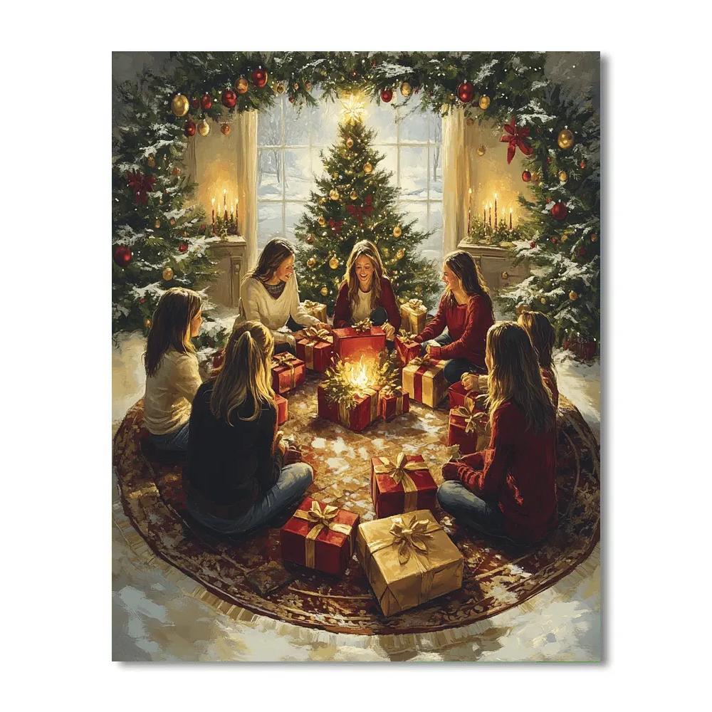 Christmas Eve Gift Exchange paint by color