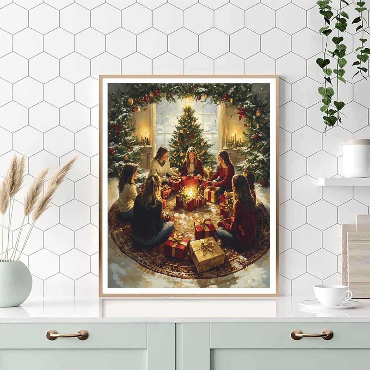 Christmas Eve Gift Exchange paint by color