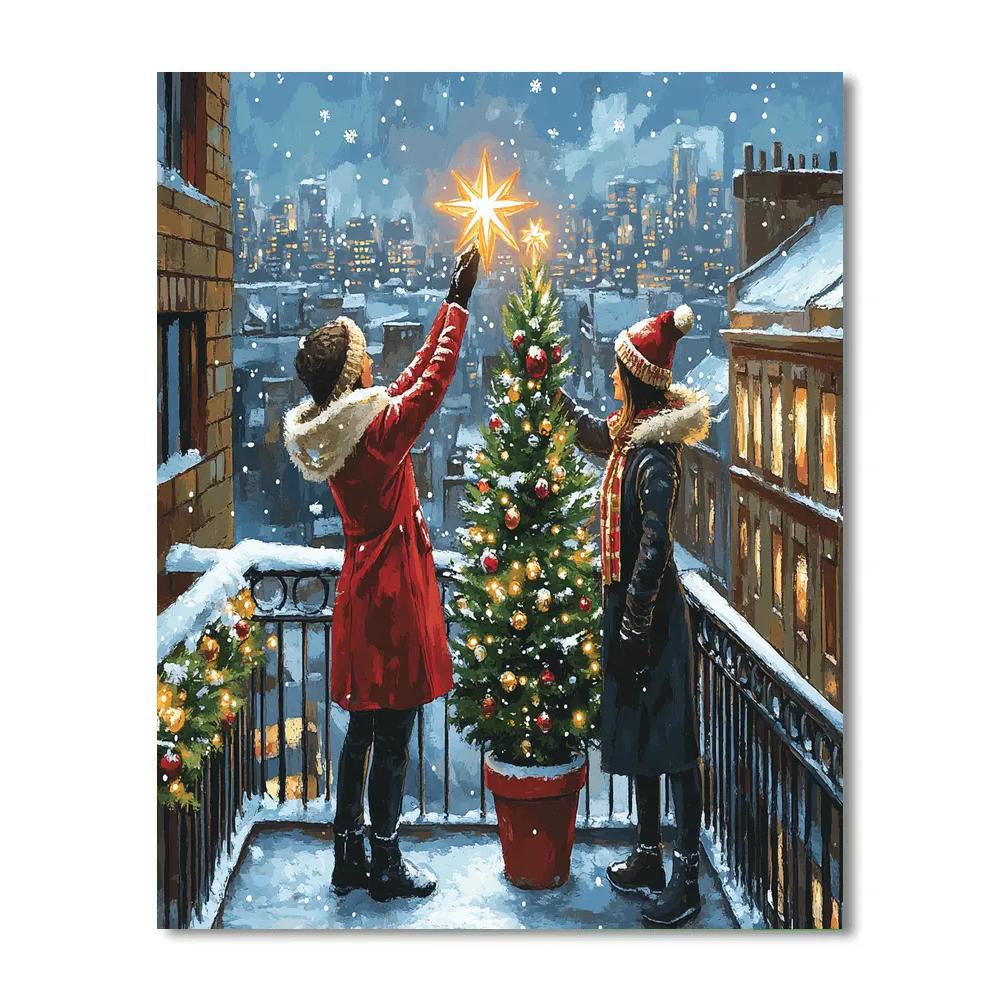 Star Topping On The Balcony painting number kit