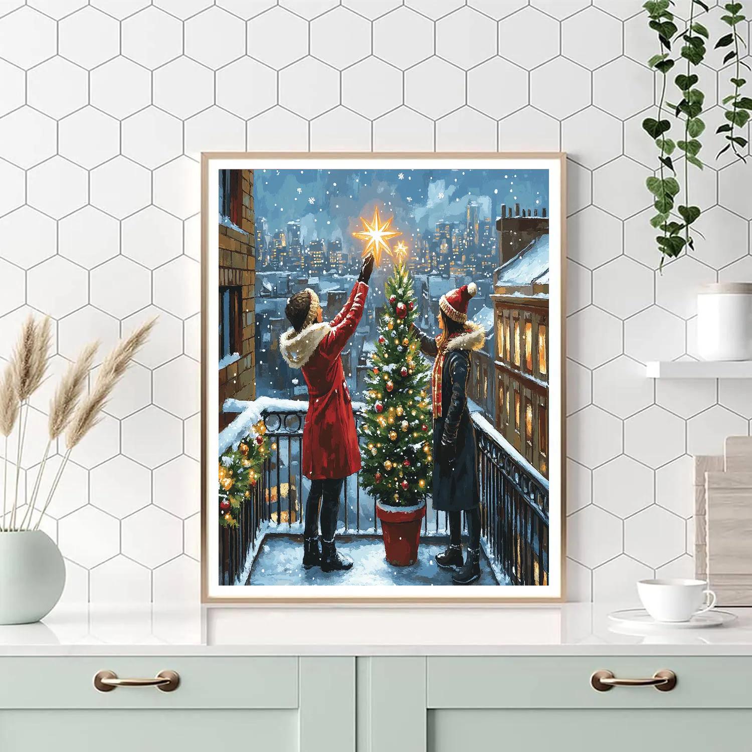 Star Topping On The Balcony painting number kit