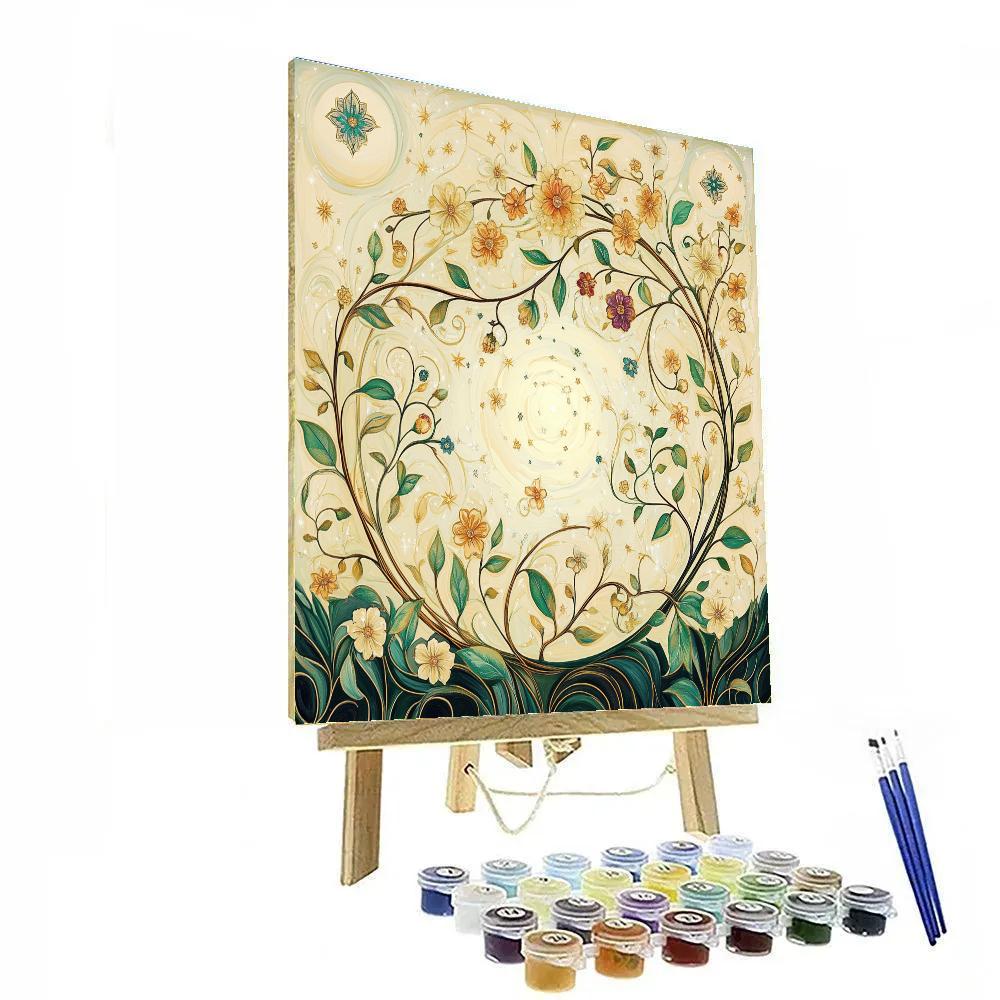 Alphonse Mucha Inspired Celestial Garden Of Seasons Paint by numbers kits