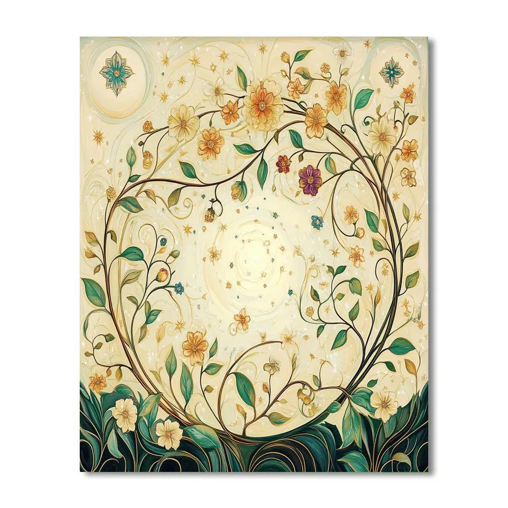 Alphonse Mucha Inspired Celestial Garden Of Seasons Paint by numbers kits