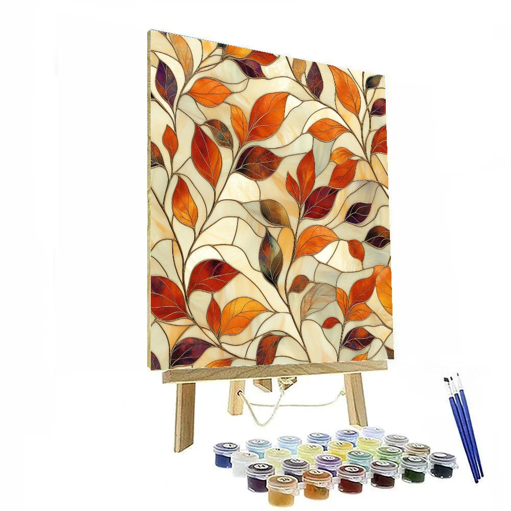 Alphonse Mucha Inspired Symphony Of Autumn Light paint by numbers