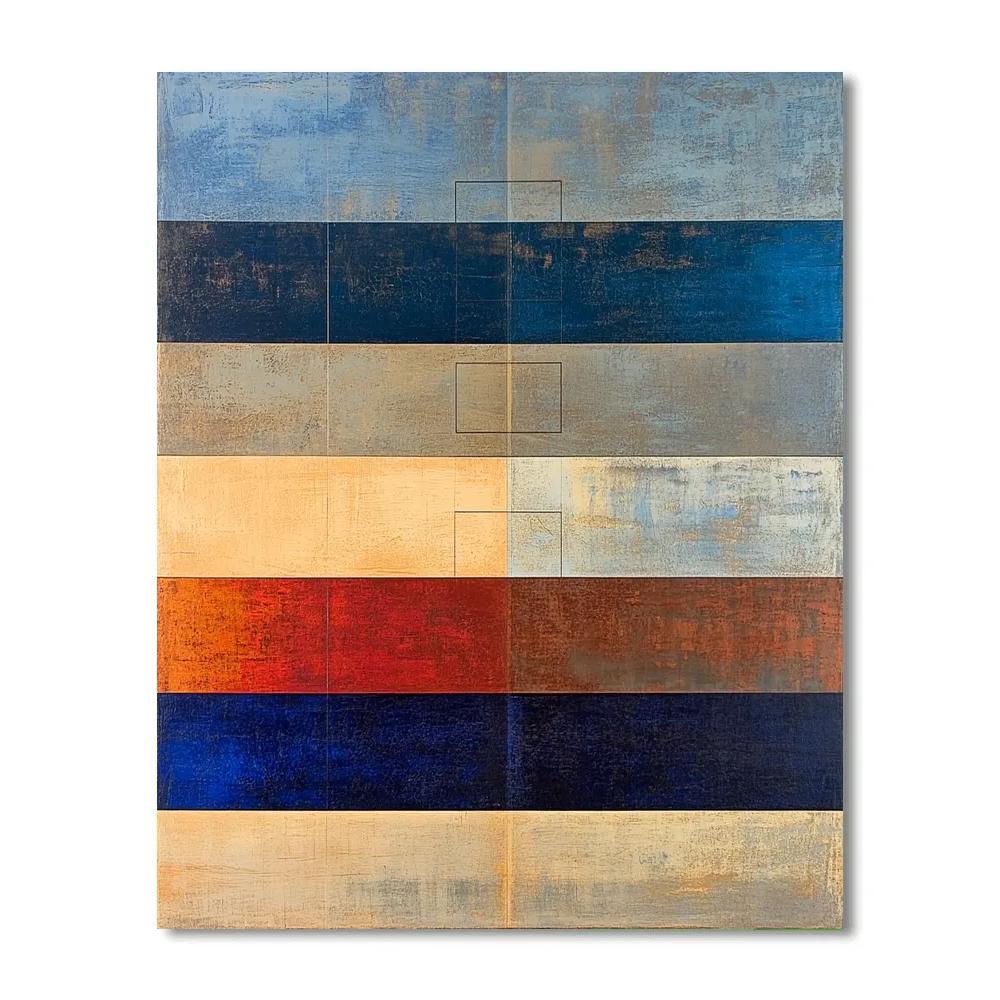 Paul Klee Inspired Resonant Color Fugue DIY paint by numbers