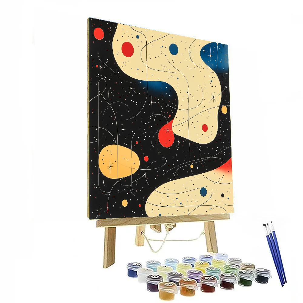 Joan Miró Inspired Celestial Color Harmony paint by numbers