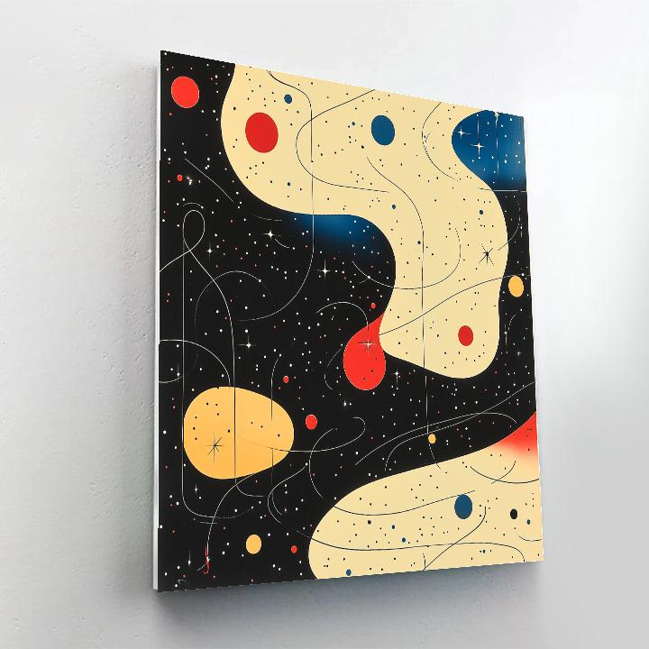 Joan Miró Inspired Celestial Color Harmony paint by numbers