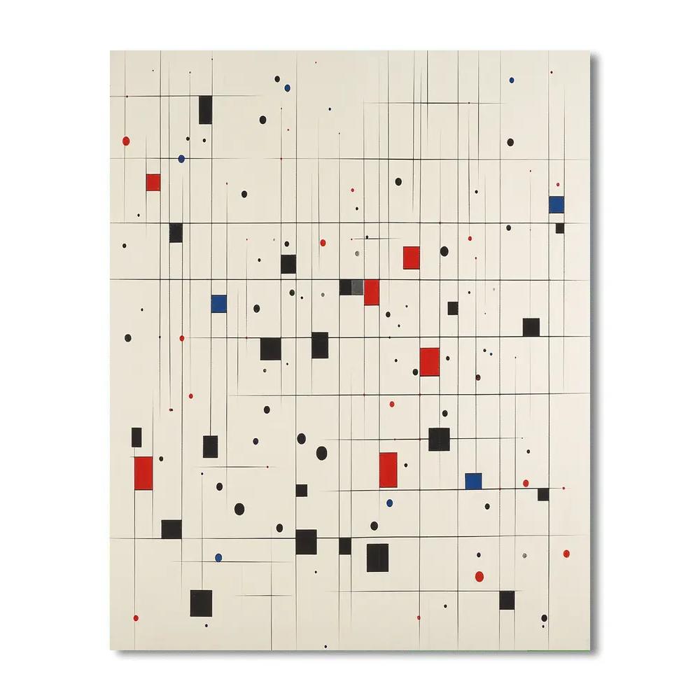 Kazimir Malevich Inspired Quantum Constellation Scheme Numbered painting kits