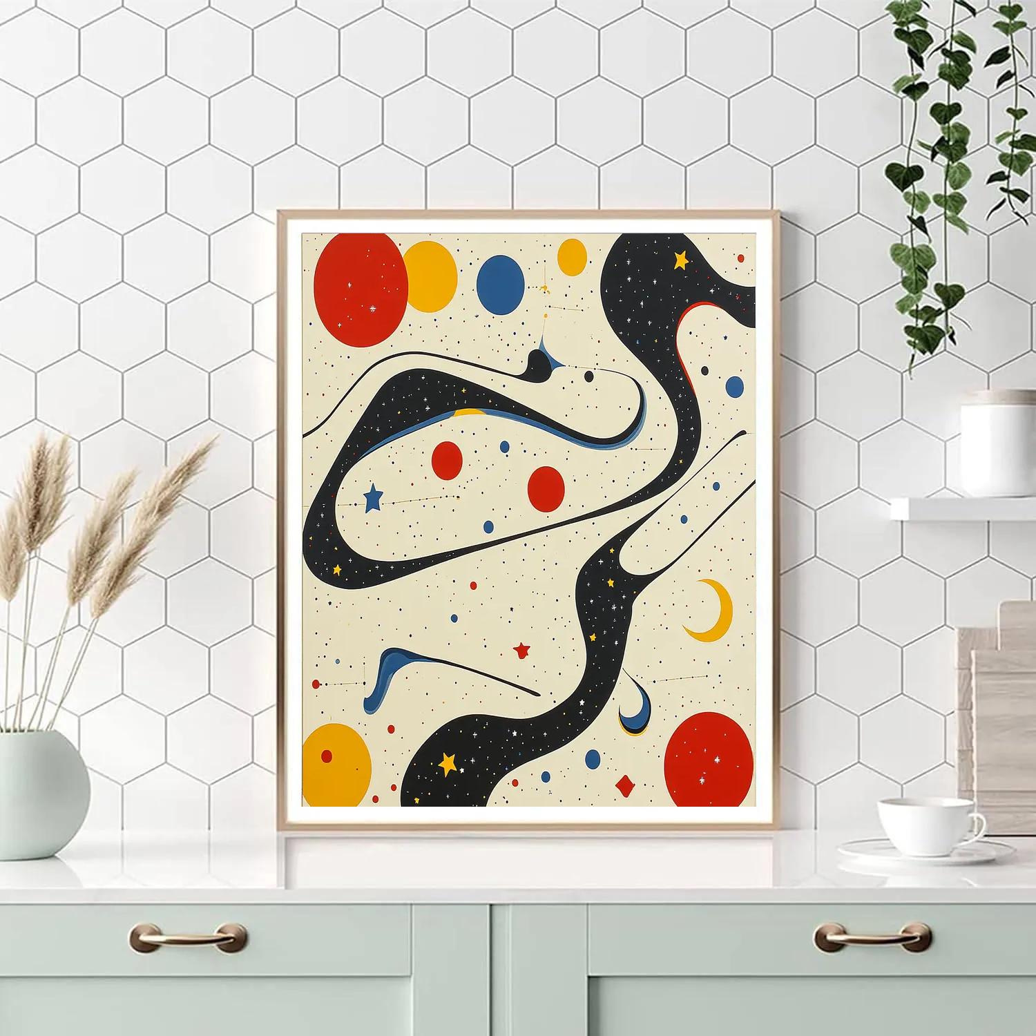 Joan Miró Inspired Dreamscape Of Dancing Lines DIY paint by numbers