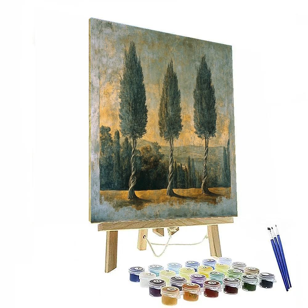 Michelangelo Inspired Nebular Cypress Grove Paint by numbers kits