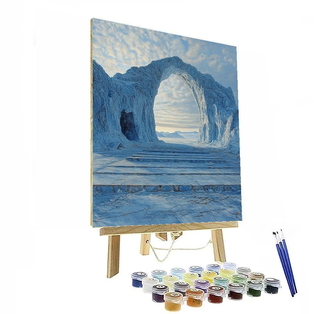 Michelangelo Inspired Planetary Glacier Vault paint by numbers