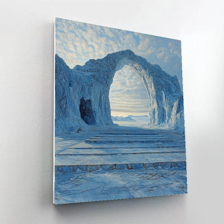 Michelangelo Inspired Planetary Glacier Vault paint by numbers
