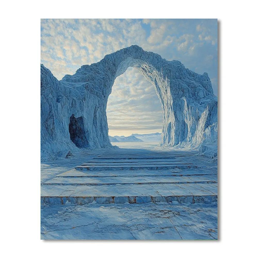 Michelangelo Inspired Planetary Glacier Vault paint by numbers