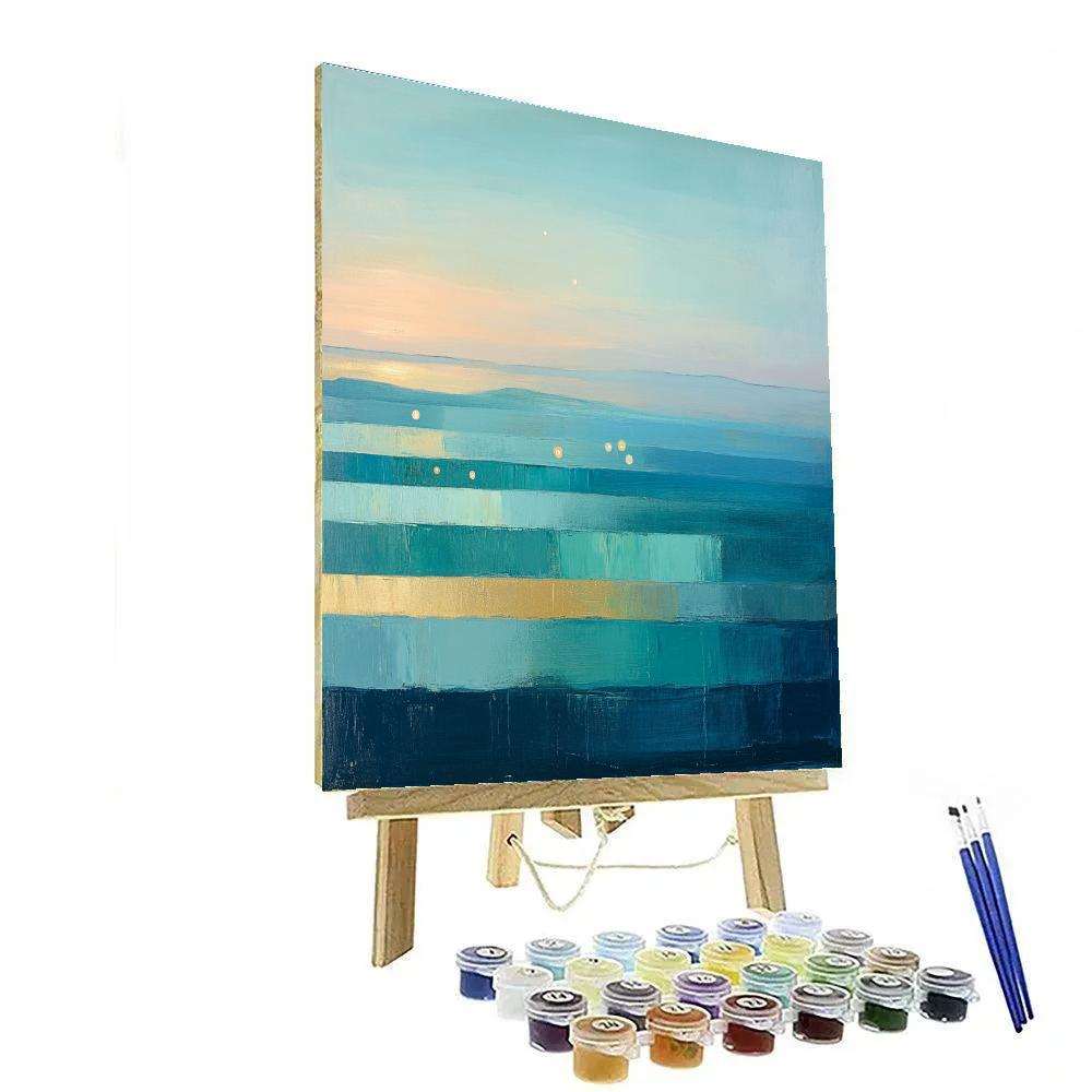 Paul Cézanne Inspired Celestial Terraced Skies Numbered painting kits