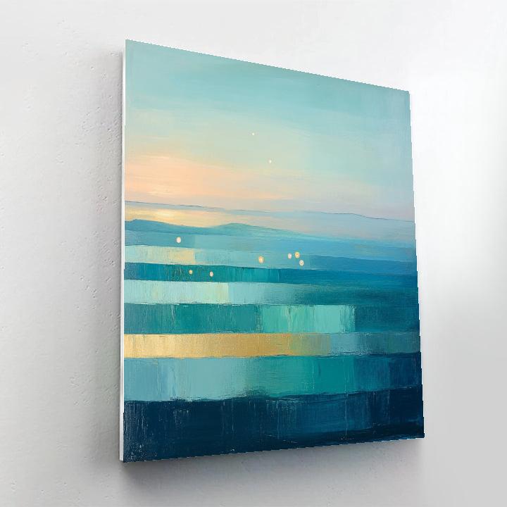 Paul Cézanne Inspired Celestial Terraced Skies Numbered painting kits