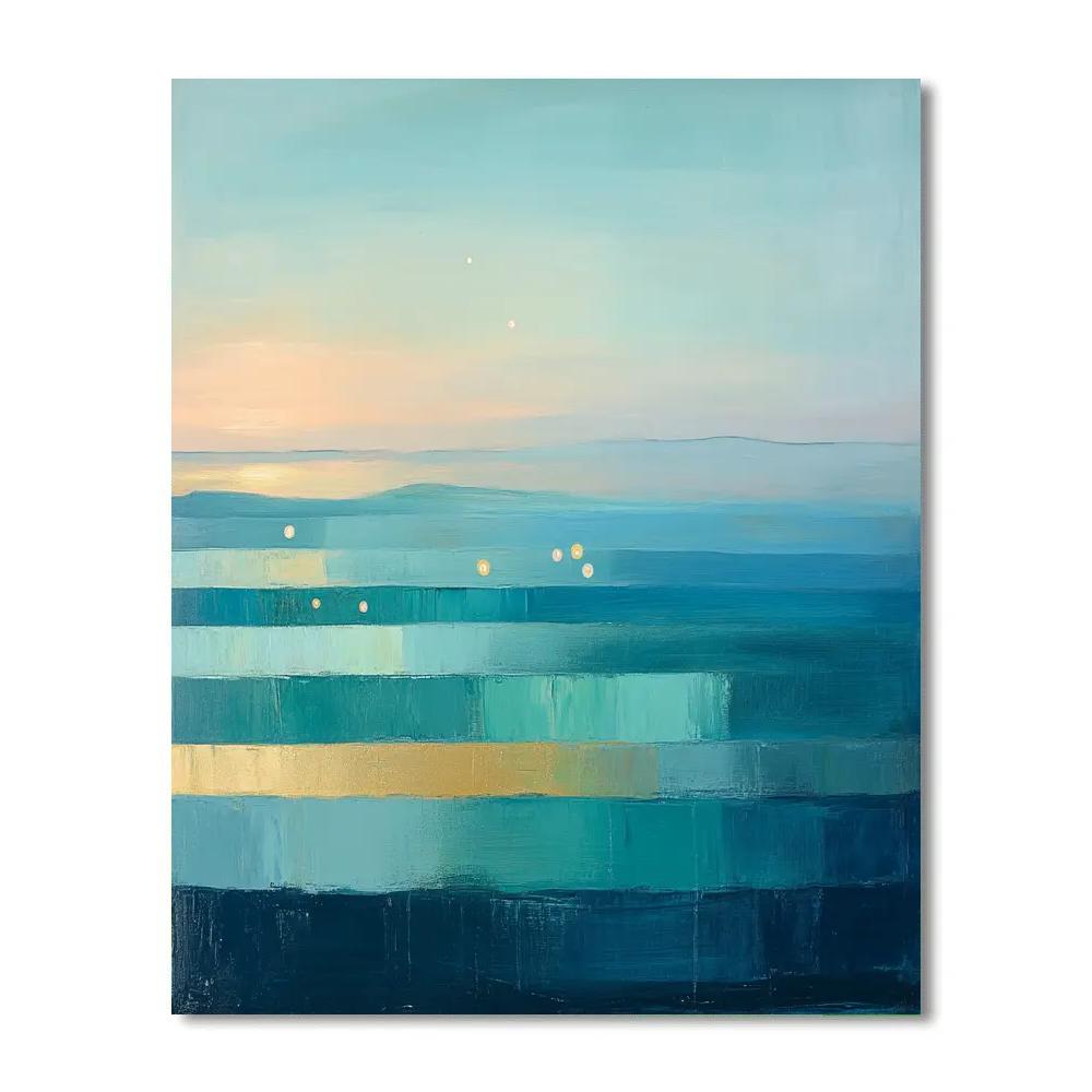 Paul Cézanne Inspired Celestial Terraced Skies Numbered painting kits