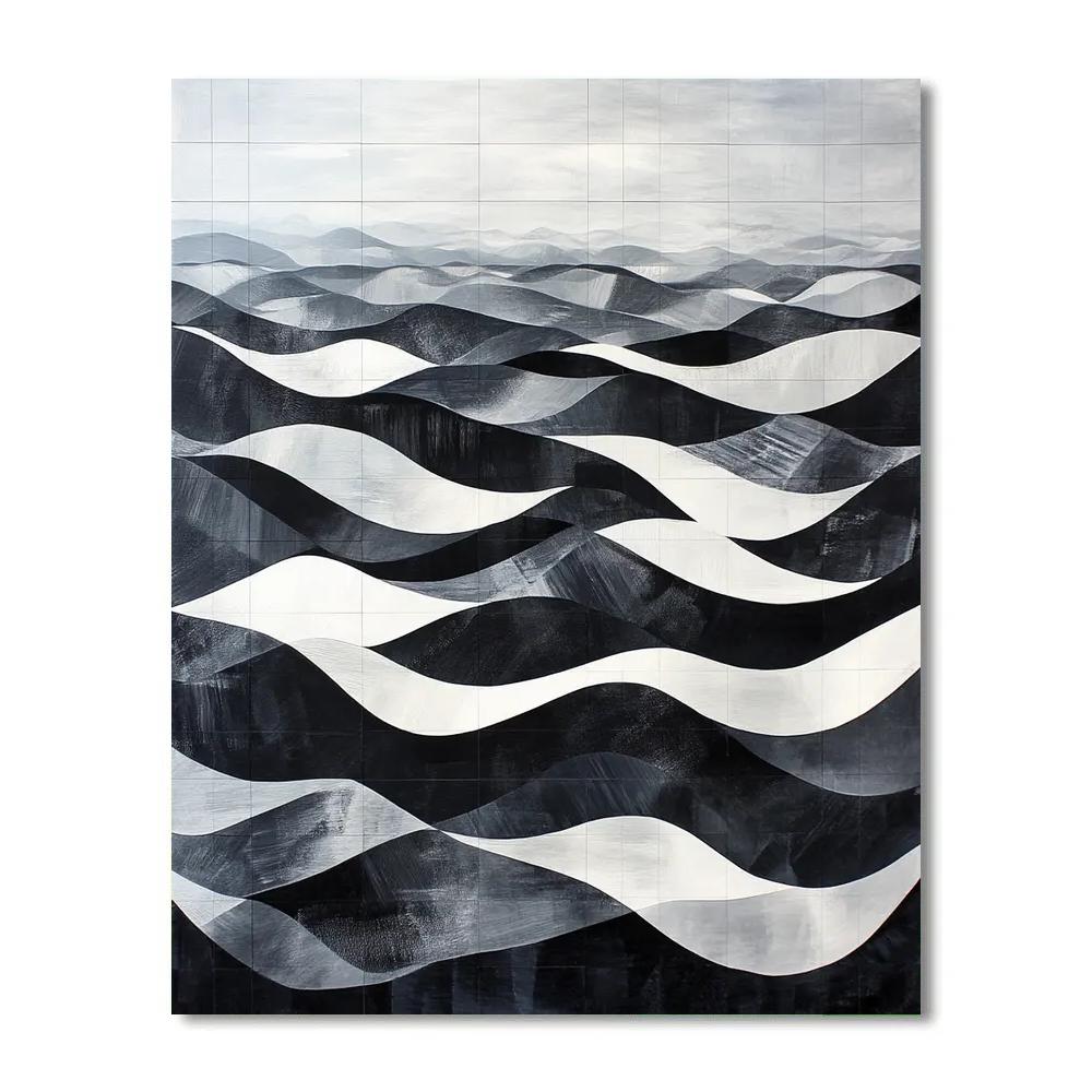 M.C. Escher Inspired Fractal Tidal Currents Painting by numbers kit