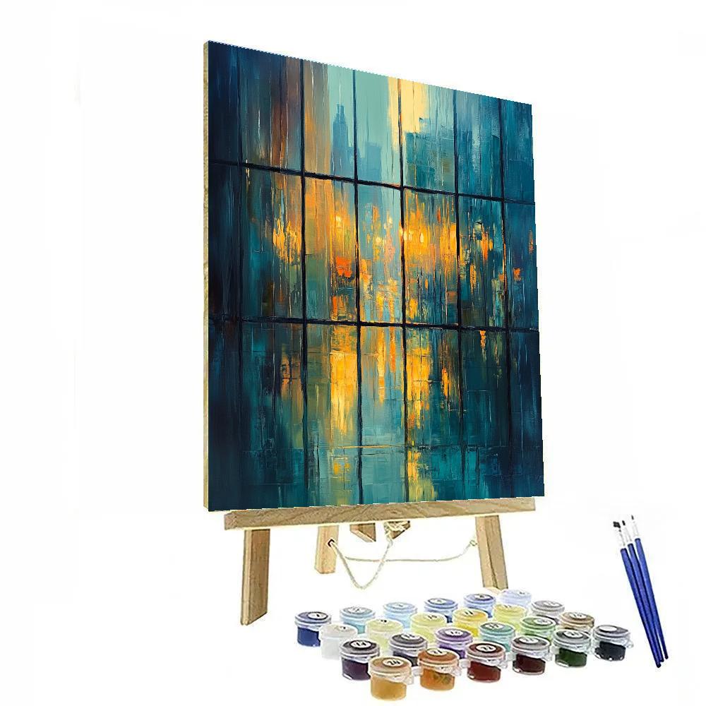Edgar Degas Inspired Evening Rain On Atelier Windows DIY paint by numbers