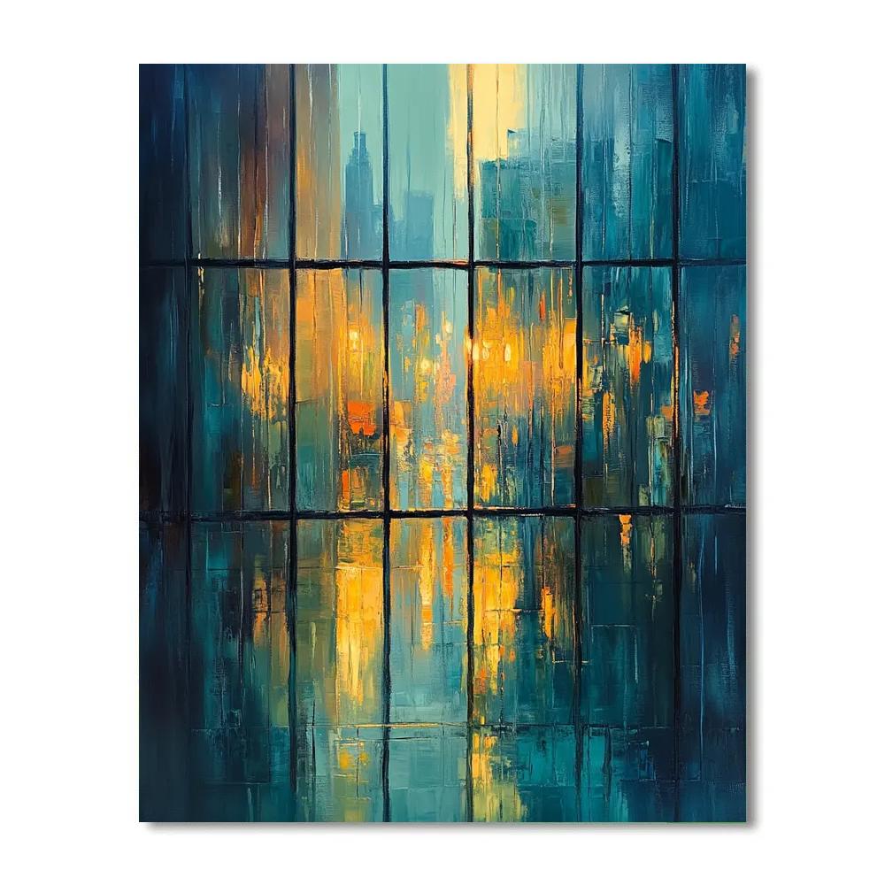 Edgar Degas Inspired Evening Rain On Atelier Windows DIY paint by numbers