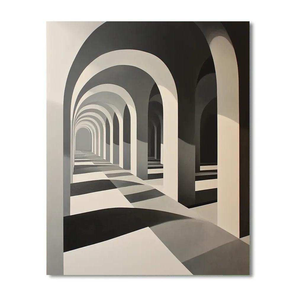 M.C. Escher Inspired Labyrinths Of Vanishing Horizons Number painting