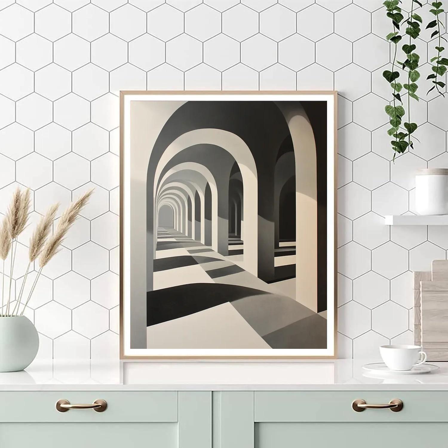 M.C. Escher Inspired Labyrinths Of Vanishing Horizons Number painting