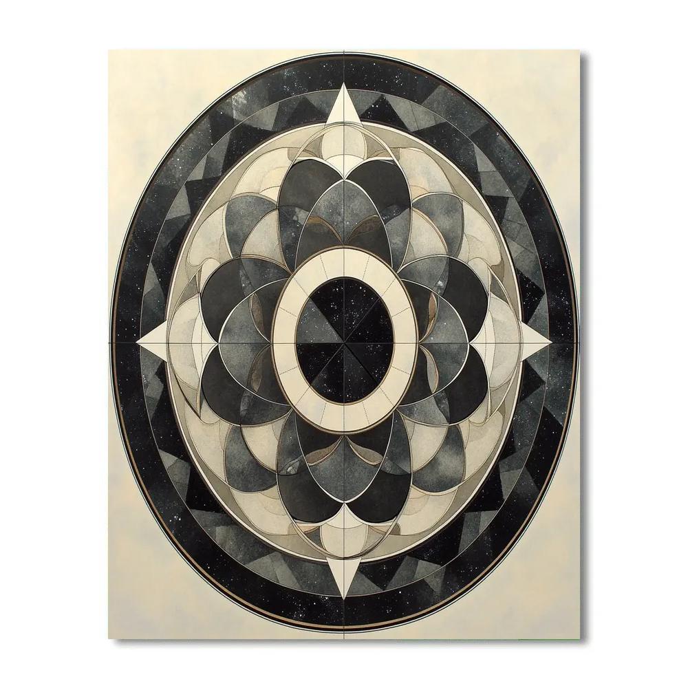 M.C. Escher Inspired Celestial Tessellation Orbits Painting by numbers kit