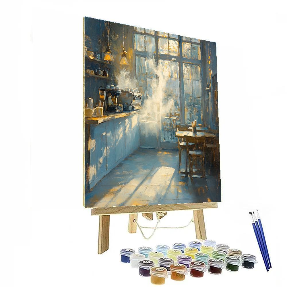 Edgar Degas Inspired Steam And Shadows Of A Morning Cafe Painting by numbers kit