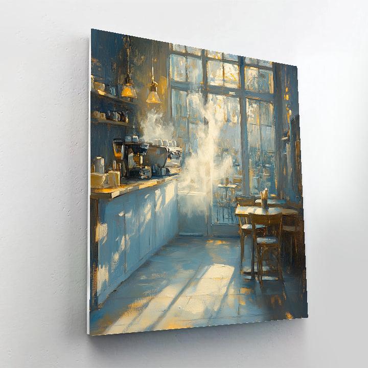 Edgar Degas Inspired Steam And Shadows Of A Morning Cafe Painting by numbers kit