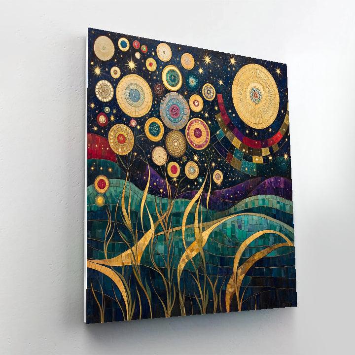 Gustav Klimt Inspired Celestial Garden Of Patterns Paint by numbers art
