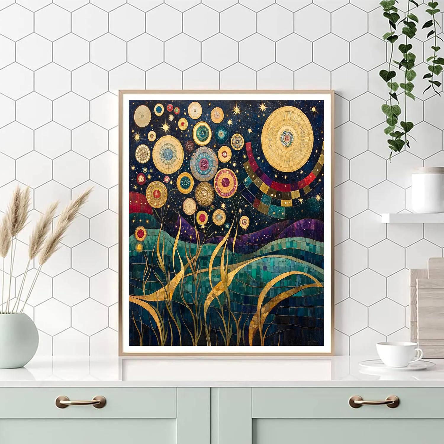 Gustav Klimt Inspired Celestial Garden Of Patterns Paint by numbers art