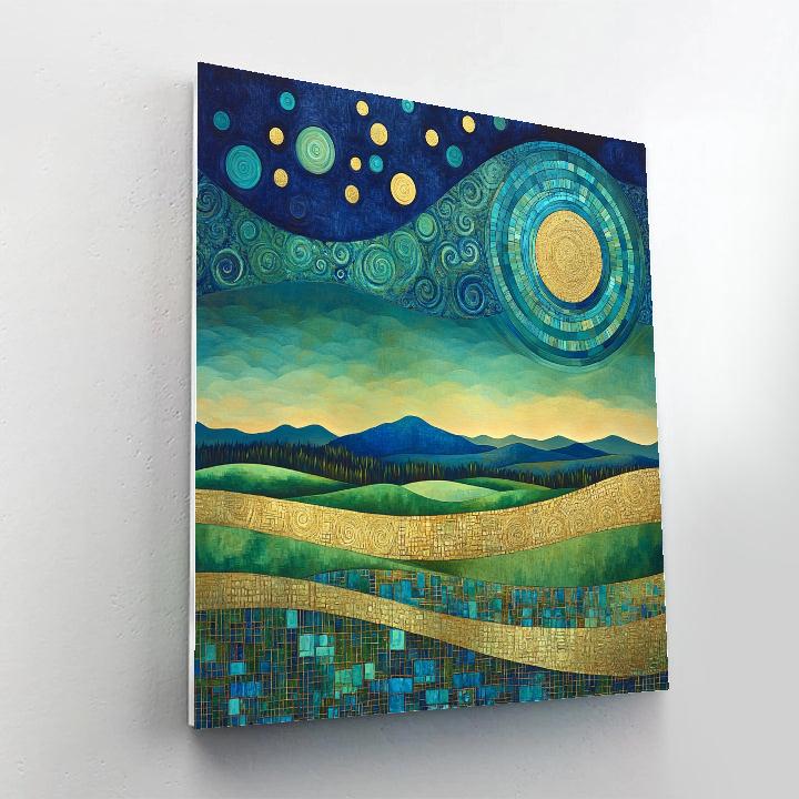 Gustav Klimt Inspired Symphony Of Earth And Sky Numbered painting kits
