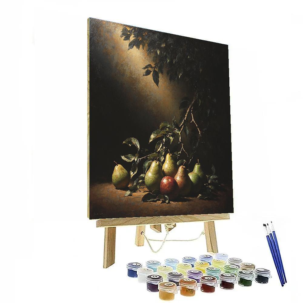 Caravaggio Inspired Stormlit Orchard paint by number
