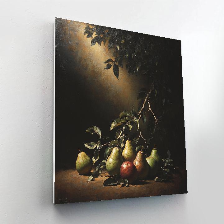 Caravaggio Inspired Stormlit Orchard paint by number