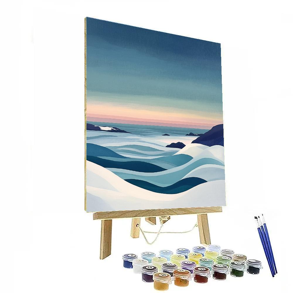 Hiroshige Inspired Celestial Waves Of Winter Sky Painting by numbers kit