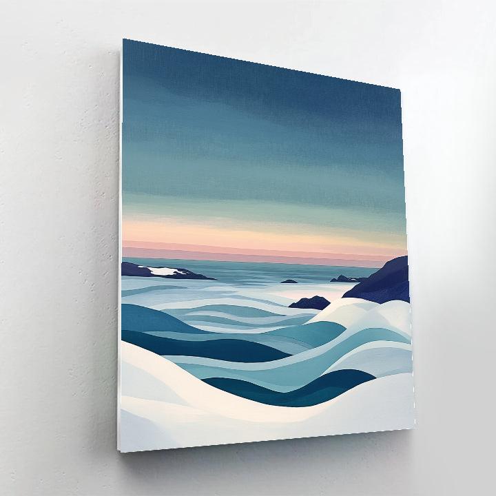 Hiroshige Inspired Celestial Waves Of Winter Sky Painting by numbers kit