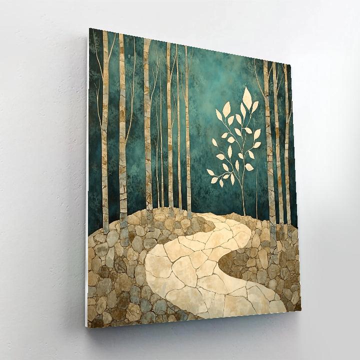Max Ernst Inspired Whispering Fossil Forest paint by numbers