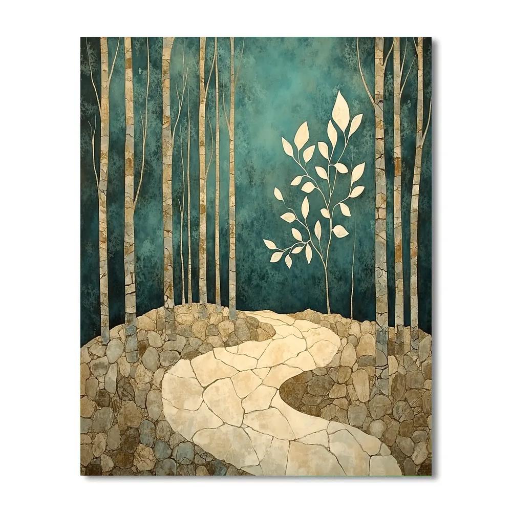 Max Ernst Inspired Whispering Fossil Forest paint by numbers