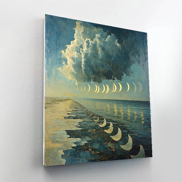 Max Ernst Inspired Tidal Dreamscape Of Broken Moons paint by number