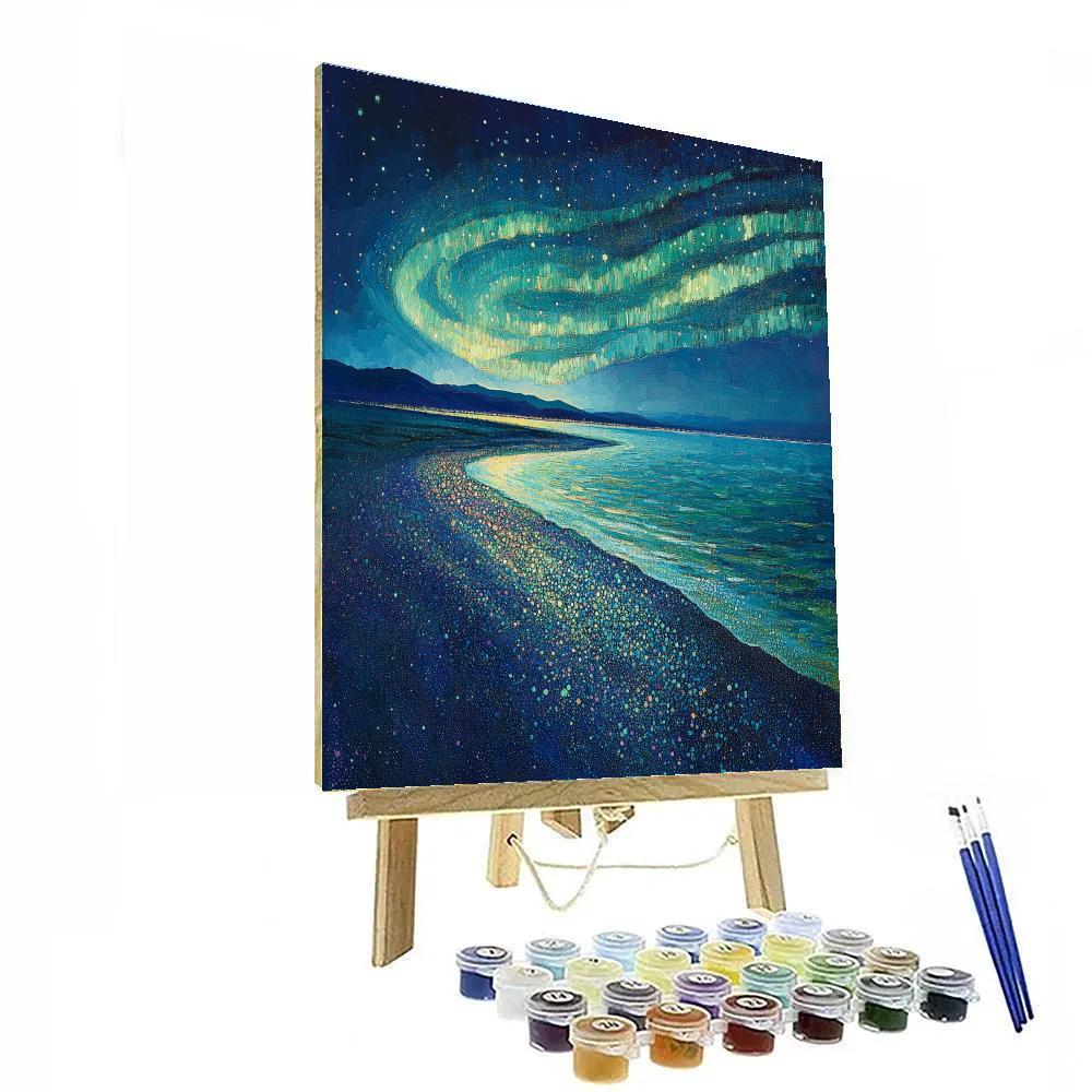 Georges Seurat Inspired Tidal Aurora Horizon paint by color