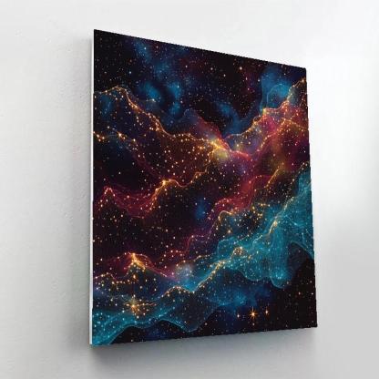 Georges Seurat Inspired Celestial Lattice Nebula DIY paint by numbers