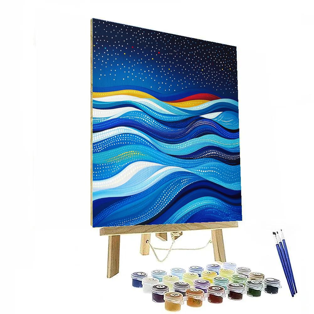 Yayoi Kusama Inspired Infinite Tide Of Dotted Waves Paint by numbers art