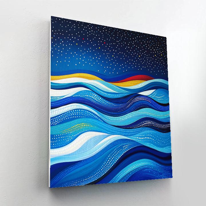 Yayoi Kusama Inspired Infinite Tide Of Dotted Waves Paint by numbers art