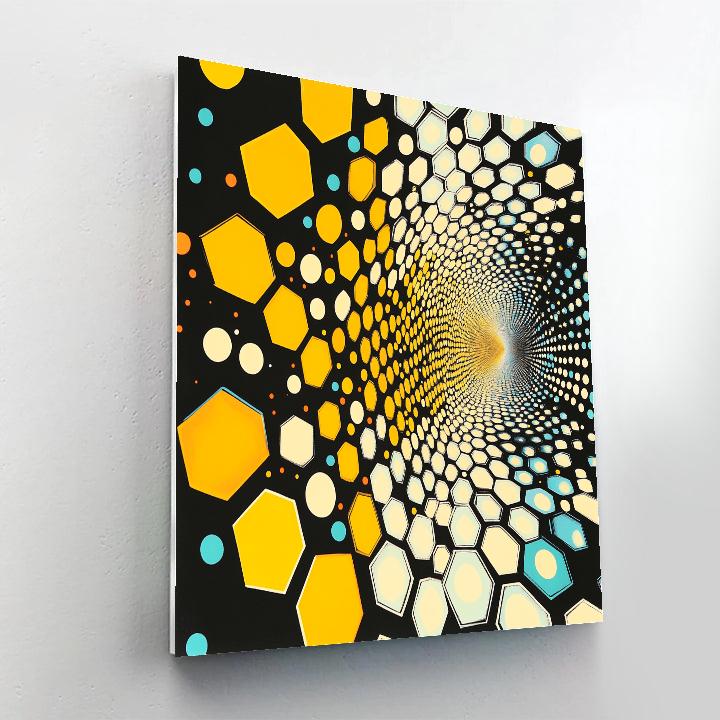 Yayoi Kusama Inspired Cosmic Honeycomb Of Endless Dots Paint by numbers art
