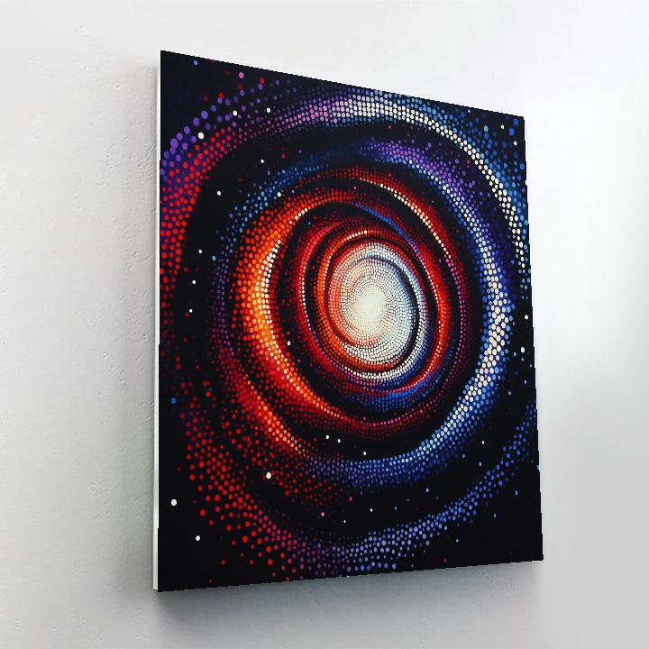 Yayoi Kusama Inspired Nebula Of Fragmented Polka Spheres paint by number