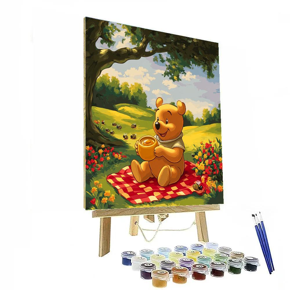 Winnie The Pooh Honey Grove Picnic Disney Inspired paint by number