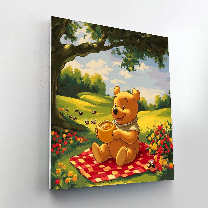 Winnie The Pooh Honey Grove Picnic Disney Inspired paint by number