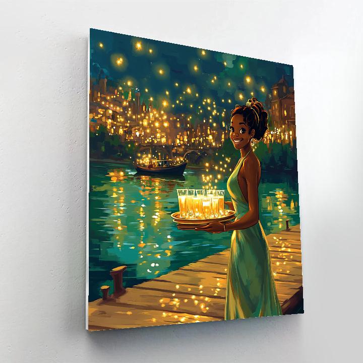 Tiana Riverside Jazz Evening Disney Inspired Painting by numbers kit