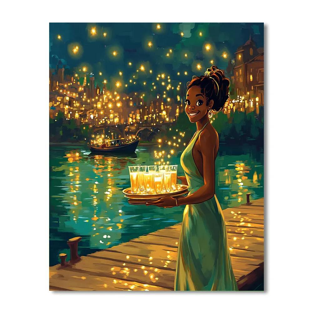 Tiana Riverside Jazz Evening Disney Inspired Painting by numbers kit