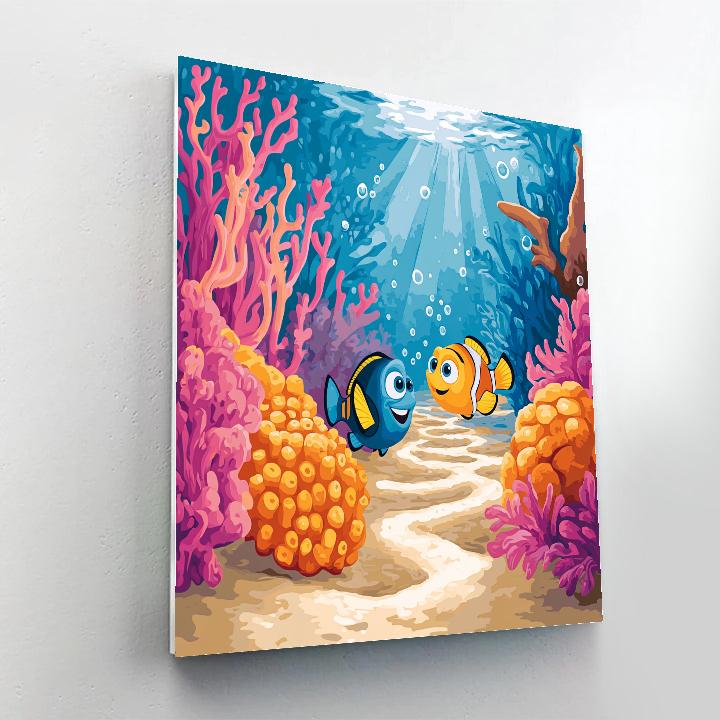 Dory And Nemo Coral Maze Adventure Disney Inspired DIY paint by numbers