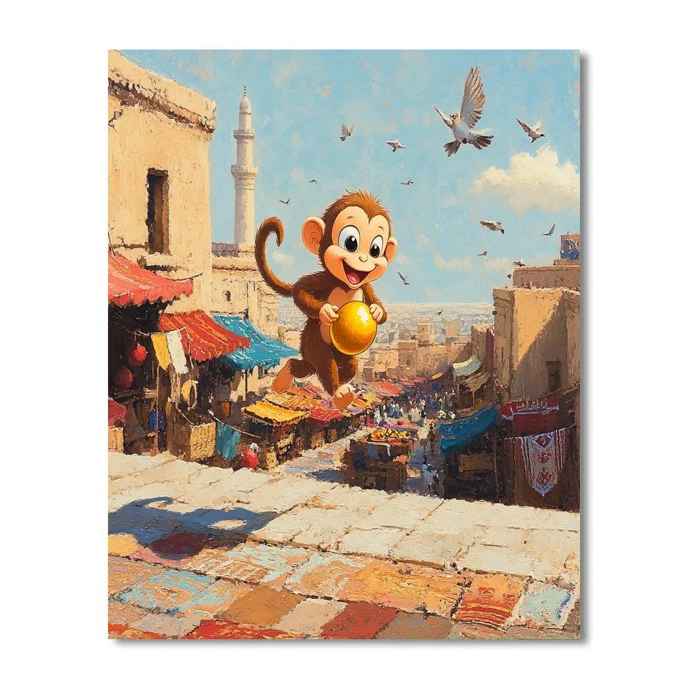 Abu Marketplace Rooftop Dash Disney Inspired Numbered painting kits